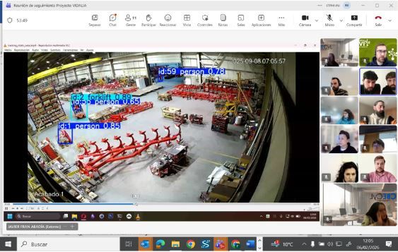Representantes de Ovlac y el consorcio VIDALIA en la reunión de resultados sobre Visión Artificial e IoT en Castilla y León.